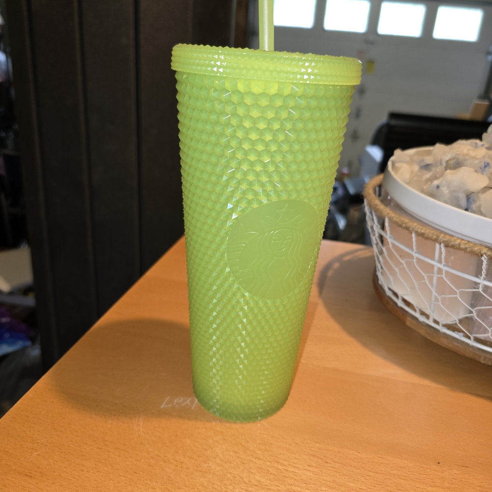 Starbucks Neon Green Textured Tumbler